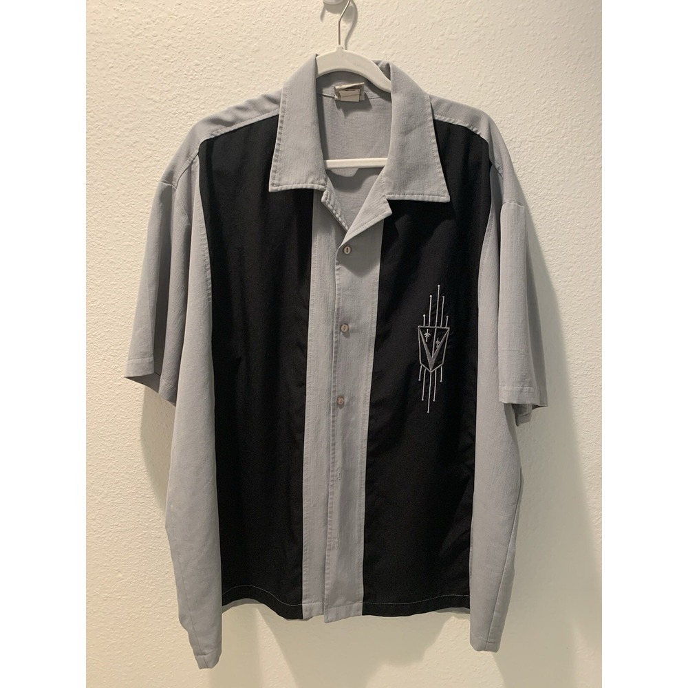 Lucky Paradise Clothing Bowling Shirt Men 3XL Grey Black